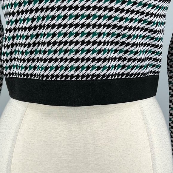 Fabletics Camryn Houndstooth Seamless Long Sleeve Top Red Green Black size XL - Picture 7 of 16